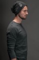 Czapka beanie dla mężczyzn z czarnej dzianiny