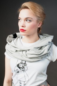 Kaptur lekki jasnoszary