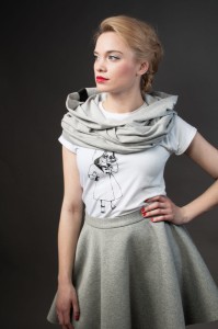 Kaptur lekki jasnoszary