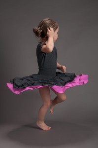 Spódnica podwójnie spieniona dziecięca orchidea 