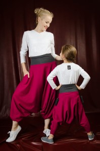 Spodnie Haremki damskie bordo 