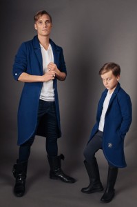 Płaszcz REVOLTER granat Komplet Tata/Dziecko