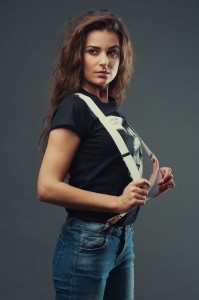 Szelki damskie białe