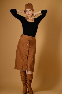 Spódnica Karmelowa Midi