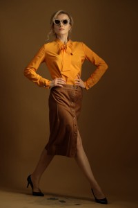 Spódnica Karmelowa Midi