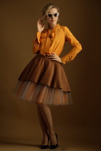 Spódnica wzburzona herbaciana