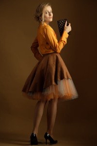 Spódnica wzburzona herbaciana