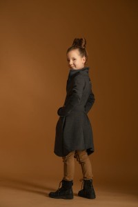 Płaszcz dziewczęcy Wichrun grafit