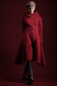 Płaszcz Wichrun bordo Komplet Mama/Córka