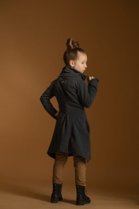 Płaszcz Wichrun grafit Komplet Mama/Córka