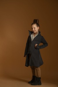 Płaszcz Wichrun grafit Komplet Mama/Córka