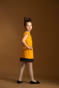 Sukienka mandarynkowa komplet