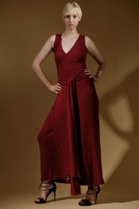 Bordowa Sukienka Zalotna