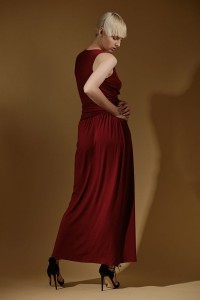 Bordowa Sukienka Zalotna