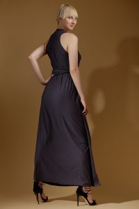 Grafitowa Sukienka Zalotna