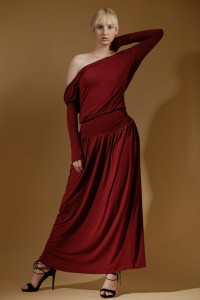 Sukienka Cicha Woda bordowa