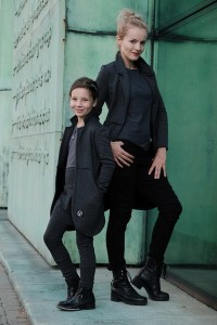 Płaszcz REVOLTER grafit Komplet Mama/Dziecko