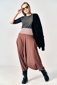 Spodnie Haremki Czekoladowe