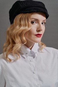 Biała wytworna koszula damska szyta ręcznie w Polsce