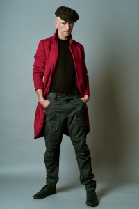 Płaszcz Revolter męski bordowy