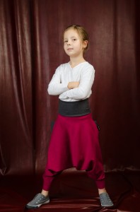 Haremki Bordo Komplet Mama/Dziecko