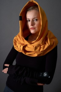 Przeciwdeszczowy komin z Kapturem w kolorze żółtym