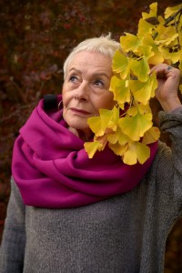 Różowy Komin z kapturem  Damski   z dzianiny bawełnianej