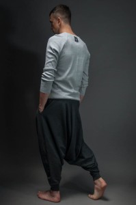 Spodnie Haremki z kieszeniami męskie ciemnoszare