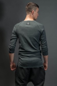 Bluzka męska ciemnoszara oversize z polskim designem