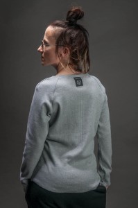 Longsleeve streetwear jasnoszary damski z długim rękawem