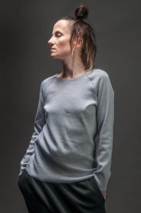 Bluzka jasnoszara damska