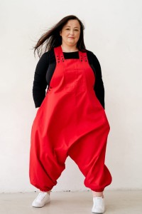 Ogrodniczki damskie Baggy na większy rozmiar