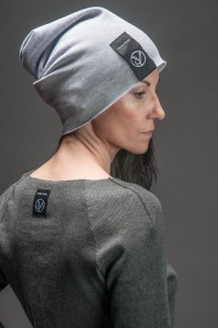 Czapka beanie szara damska