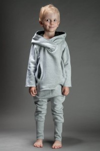 Bluza bokserska dziecięca szara z czernią