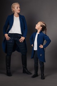  Płaszcz REVOLTER granat Komplet Mama/Dziecko 