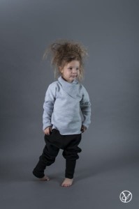 Bluza szara z kołnierzem