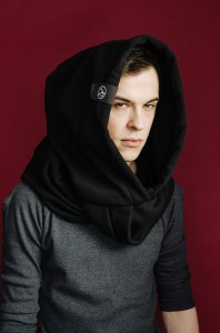 Szal z Kapturem męski czarny