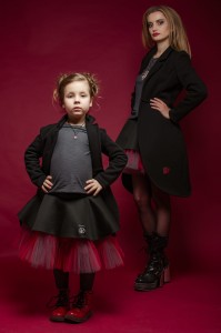 Płaszcz REVOLTER Komplet Mama/Dziecko