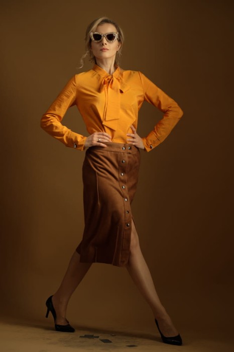 Spódnica Karmelowa Midi