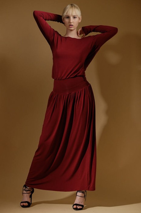 Sukienka Cicha Woda bordowa