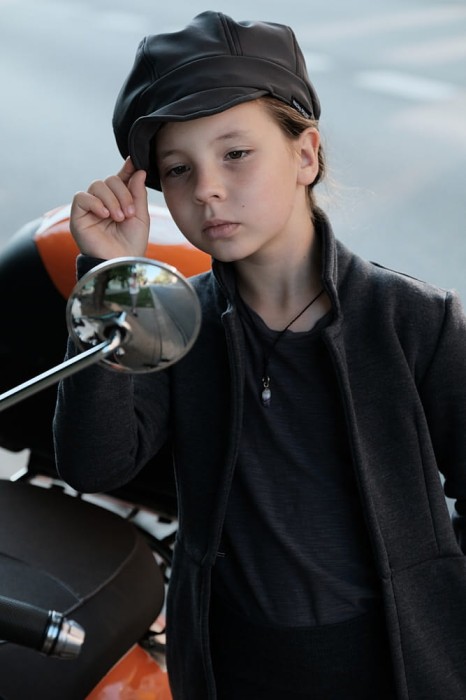 Kaszkiet dziecięcy hydrofobowy grafit