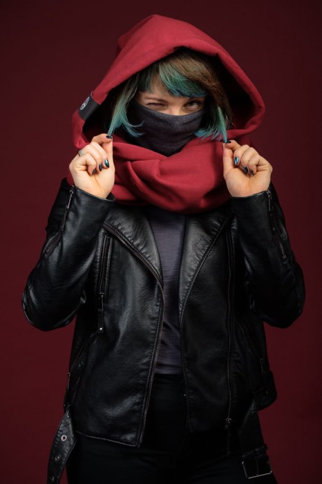 Komin z Kapturem Bordowy polskiej produkcji