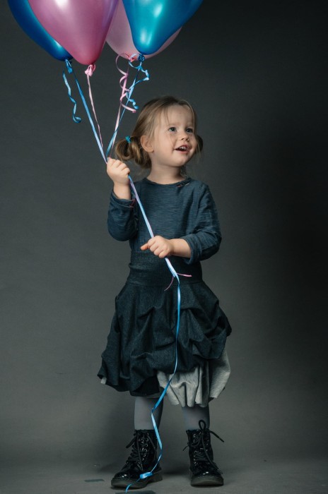 Spódnica podwójnie spieniona dziecięca szara