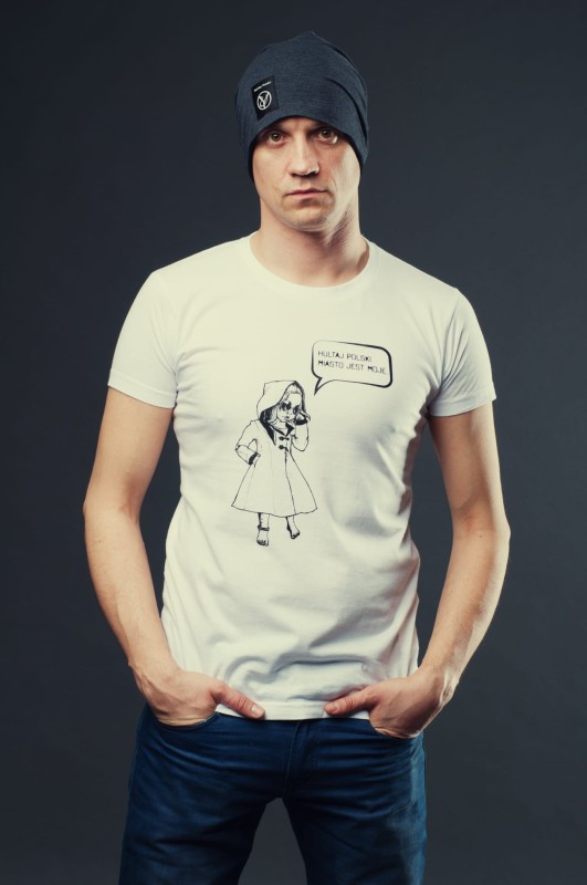 T-shirt MIASTO JEST MOJE męski biały