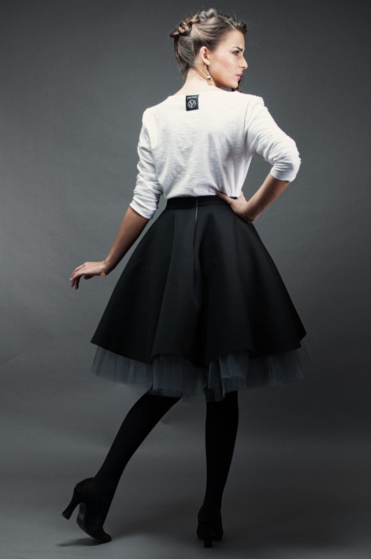 Spódnica wzburzona NEO Czarna