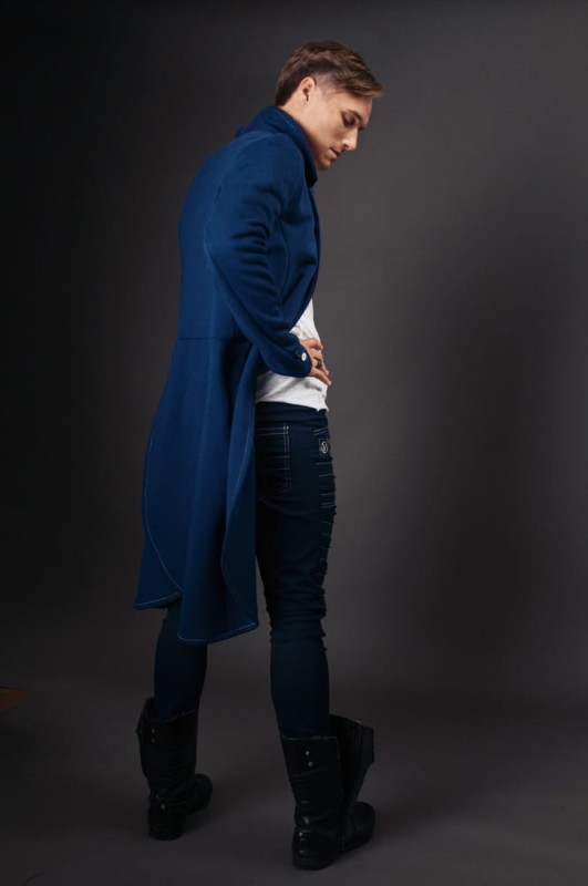 Płaszcz Revolter granatowy męski 