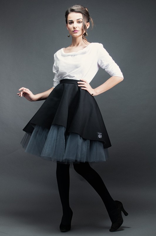 Spódnica wzburzona NEO Czarna