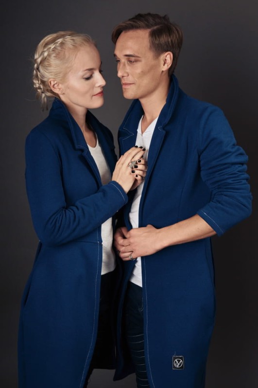 Płaszcz Revolter granatowy męski 