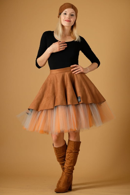 Spódnica wzburzona herbaciana