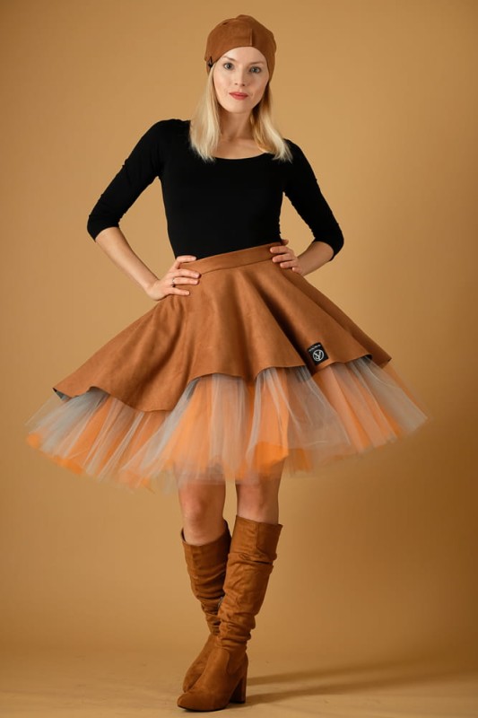 Spódnica wzburzona herbaciana